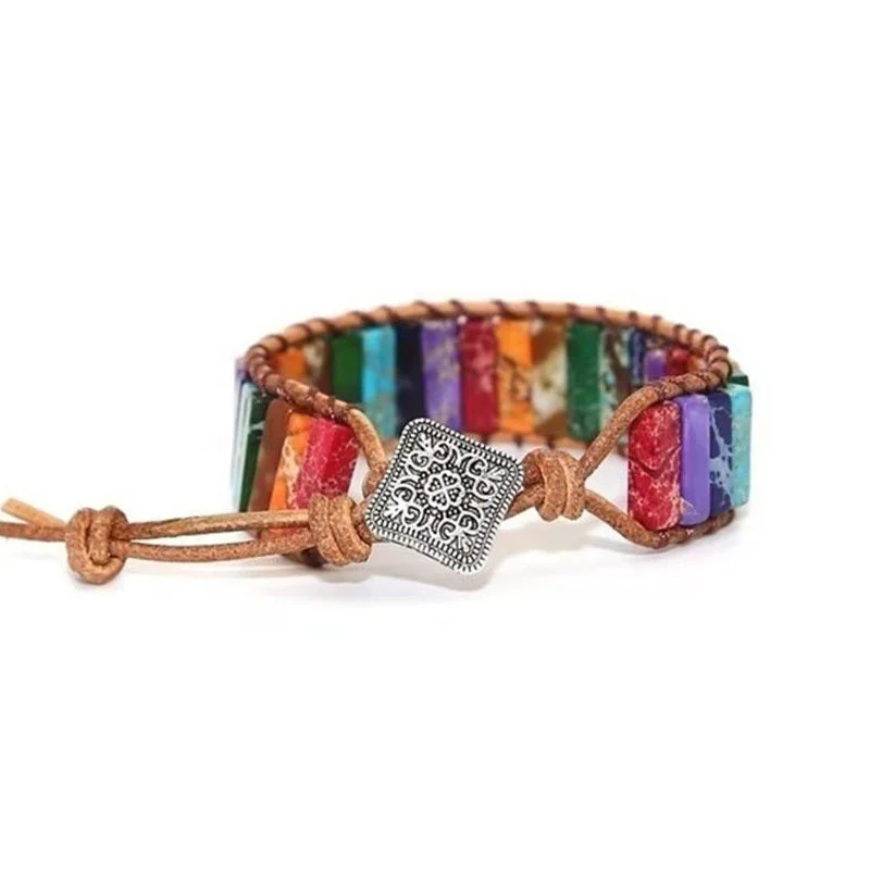 Unmissable Discounts On Timeless Jewelry Pieces Importikaah Milangirl Chakra Bracelet: Handmade Multi-Color Natural Stone Tube Beads Wrap Bracelet - Ideal Couples Gifts