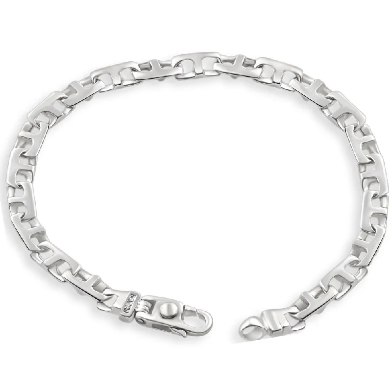 Upgrade Your Jewelry Collection For Less Men's 14k Gold (22gram) or Platinum (35gram) 6mm Link Bracelet 8.5"