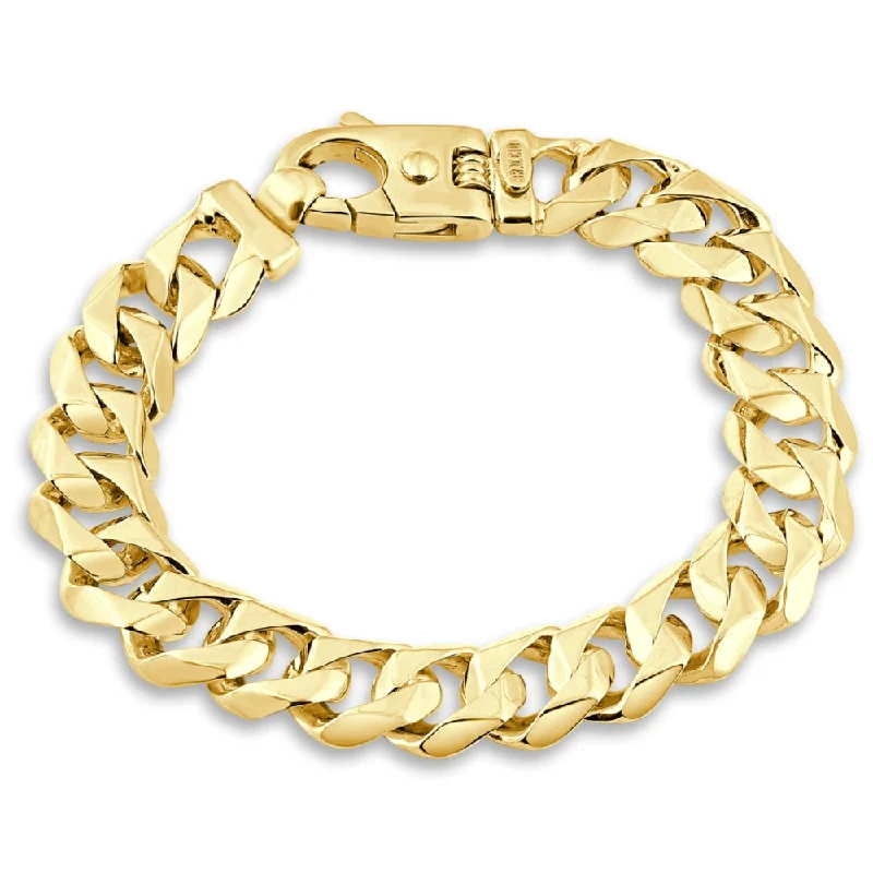 Jewelry Deals That Outshine The Rest Men's Cuban Link 14k Gold (74gram) or Platinum (119gram) 13.5mm Link Bracelet 9"