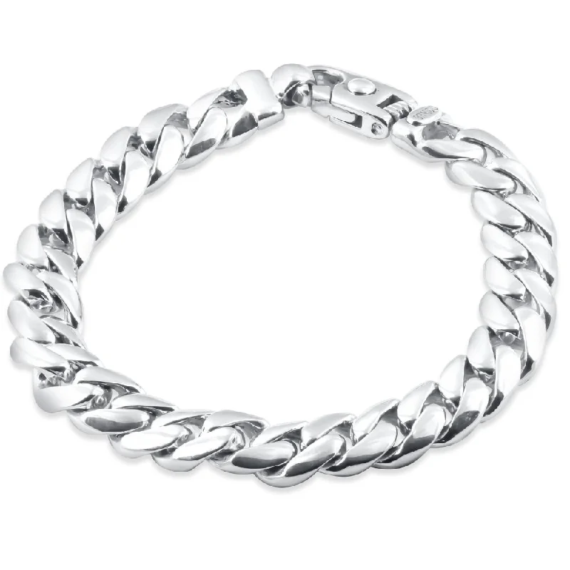 Unmissable Jewelry Clearance – Final Reductions Men's Curb Link 14k Gold (67gram) or Platinum (107gram) 10.5mm Bracelet 8.75"