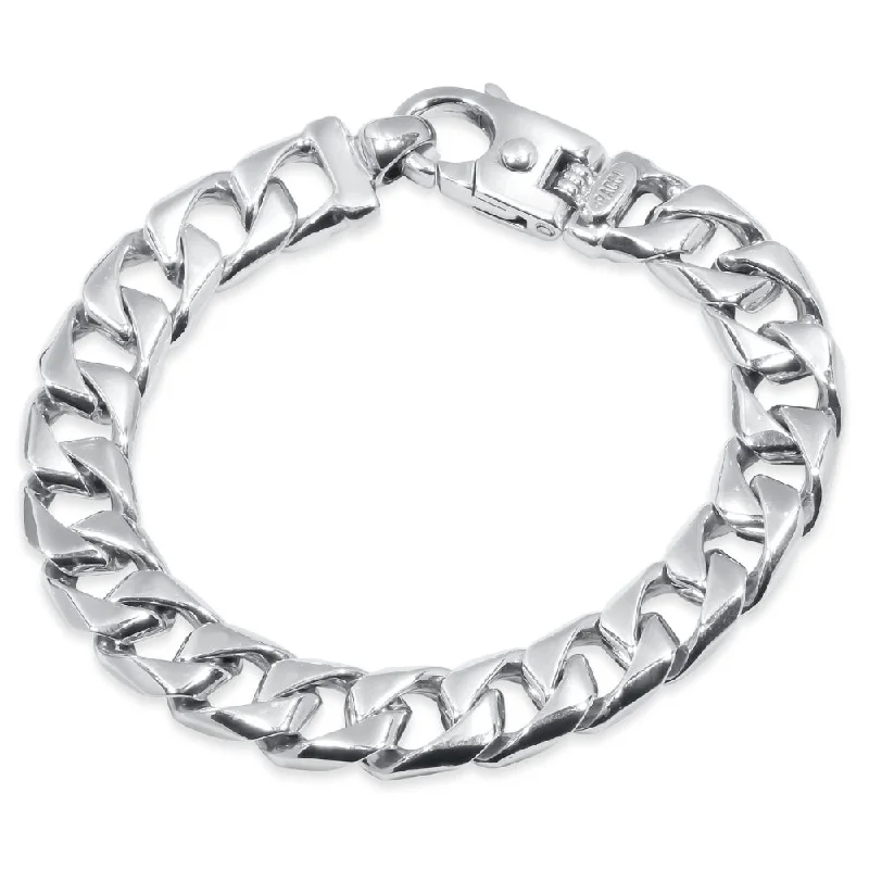 Special Deals On Handcrafted And Designer Jewelry Men's Curb Link 14k Gold (85gram) or Platinum (132gram) 12mm Bracelet 8.5"