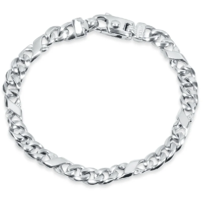 Celebrate With Sparkle – Jewelry Sale Now Live Men's Link 14k Gold (26gram) or Platinum (42gram) 7.5mm Bracelet 8.5"