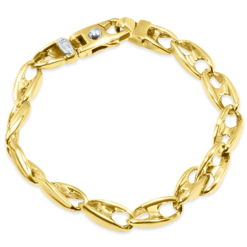 Versatile Layering Jewelry For Effortless Chic Men's Link 14k Gold (37gram) or Platinum (60gram) 8mm Bracelet 8.5"