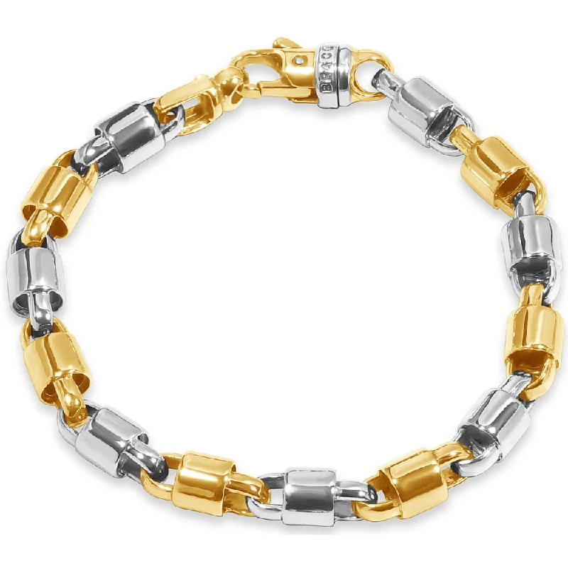 Shop Dazzling Jewelry At The Best Prices Men's Link 14k Gold (49gram) or Platinum (79gram) 8mm Bracelet 9"