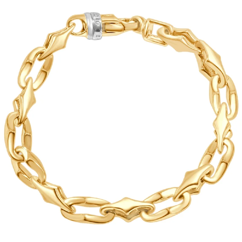 Shop Dazzling Jewelry At The Best Prices Men's Link 14k Gold (49gram) or Platinum (80gram) 9mm Bracelet 8.5"