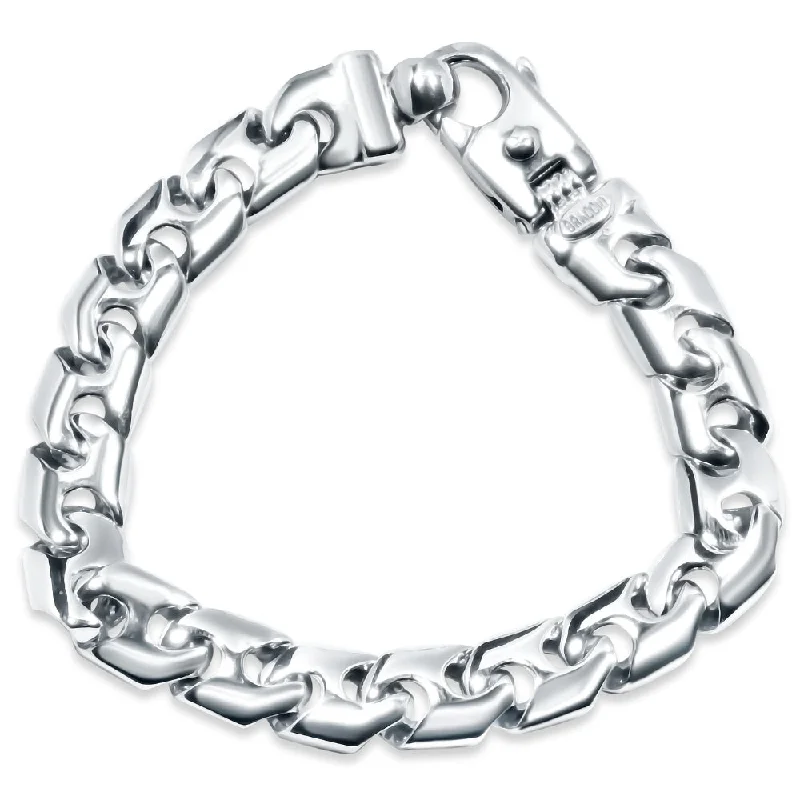 Sparkle More For Less – Jewelry Sale Happening Now Men's Link 14k Gold (65gram) or Platinum (105gram) 11.5mm Bracelet 8.5"