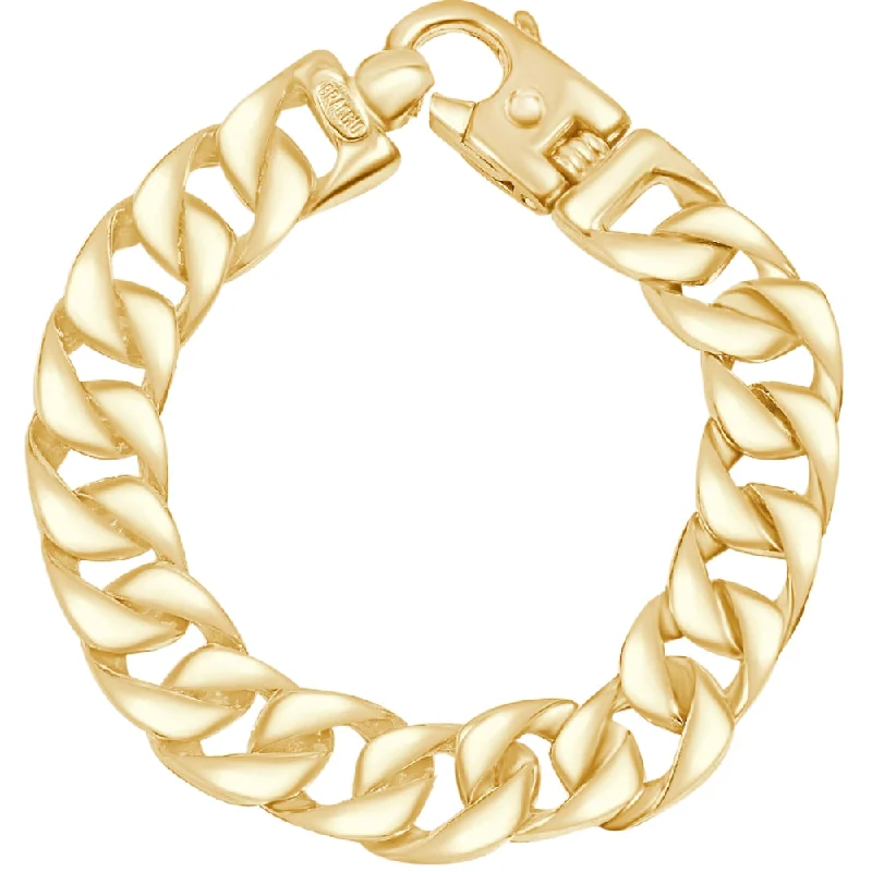 Handcrafted Beauty At Affordable Prices Men's Link 14k Gold (95gram) or Platinum (152gram) 13.5mm Bracelet 8.5"