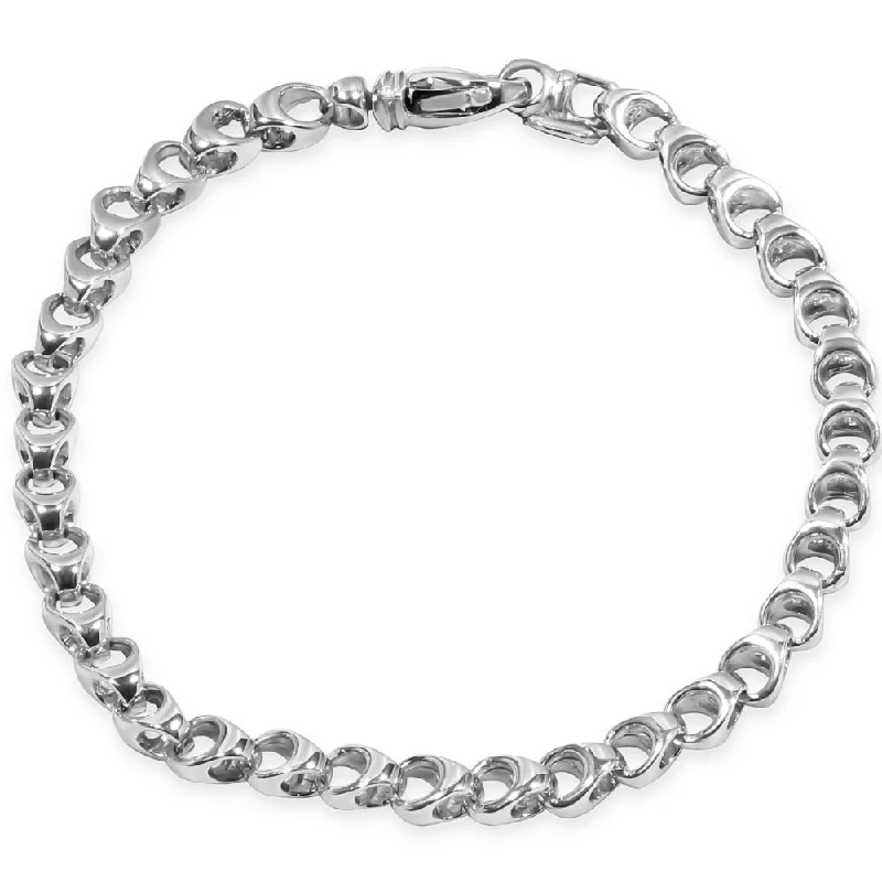 Discounted Luxury Jewelry – Shine Without The Splurge Men's Link Rolo 14k Gold (17gram) or Platinum (28gram) 5.5mm Bracelet 8"