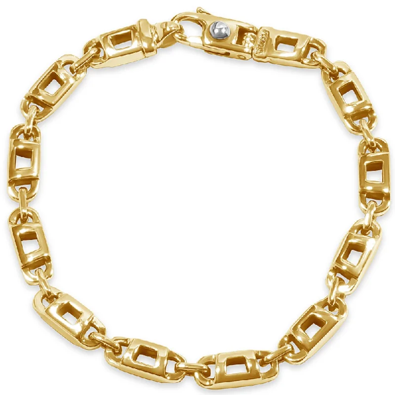 Must-Have Jewelry Pieces At Reduced Prices Men's Marine Link 14k Gold (33gram) or Platinum (53gram) 6mm Bracelet 8.5"