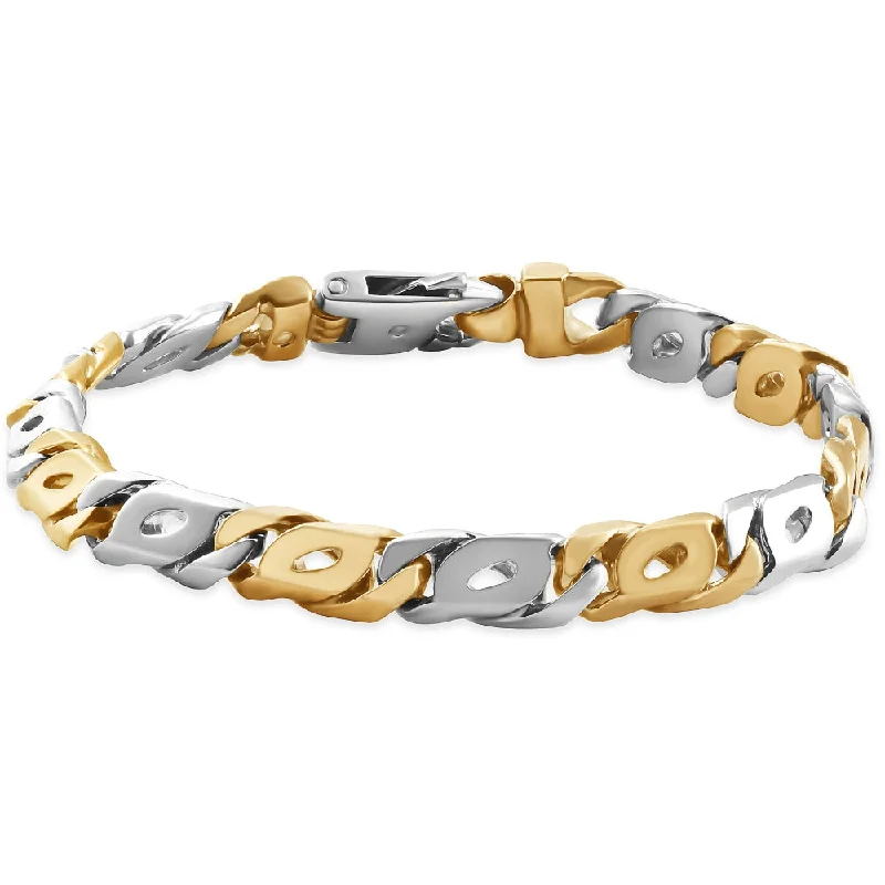 Shop Stylish Jewelry Now And Save Big Men's Marine Link 14k Gold (38gram) or Platinum (61gram) 8mm Bracelet 8"