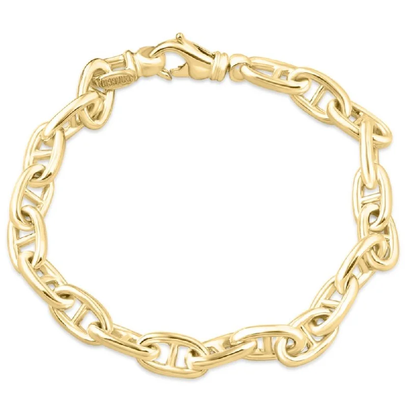 Buy More, Save More On Stunning Jewelry Designs Men's Marine Link 14k Gold (38gram) or Platinum (62gram) 8mm Bracelet 8.5"