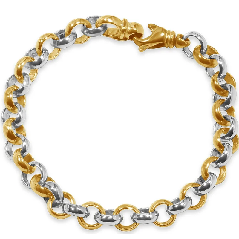 Limited-Stock Jewelry Sale – Shop Before It's Gone Men's Rolo Link 14k Gold (49gram) or Platinum (80gram) 9mm Bracelet 8.5"