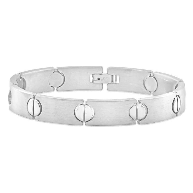 Jewelry Sale Alert – Shop Timeless Elegance Today Men's Steel Single Tone Flat Flexible Link 10mm  8" Bracelet