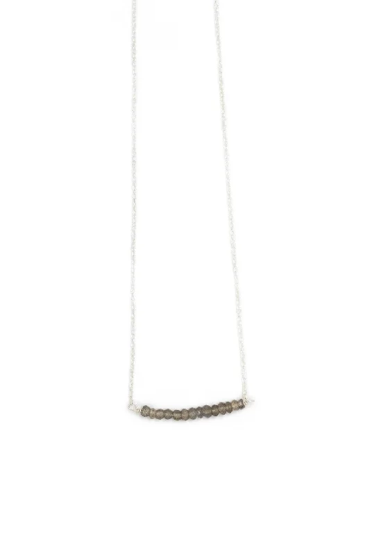 Michelle Bar Demi Fine Necklace in Labradorite