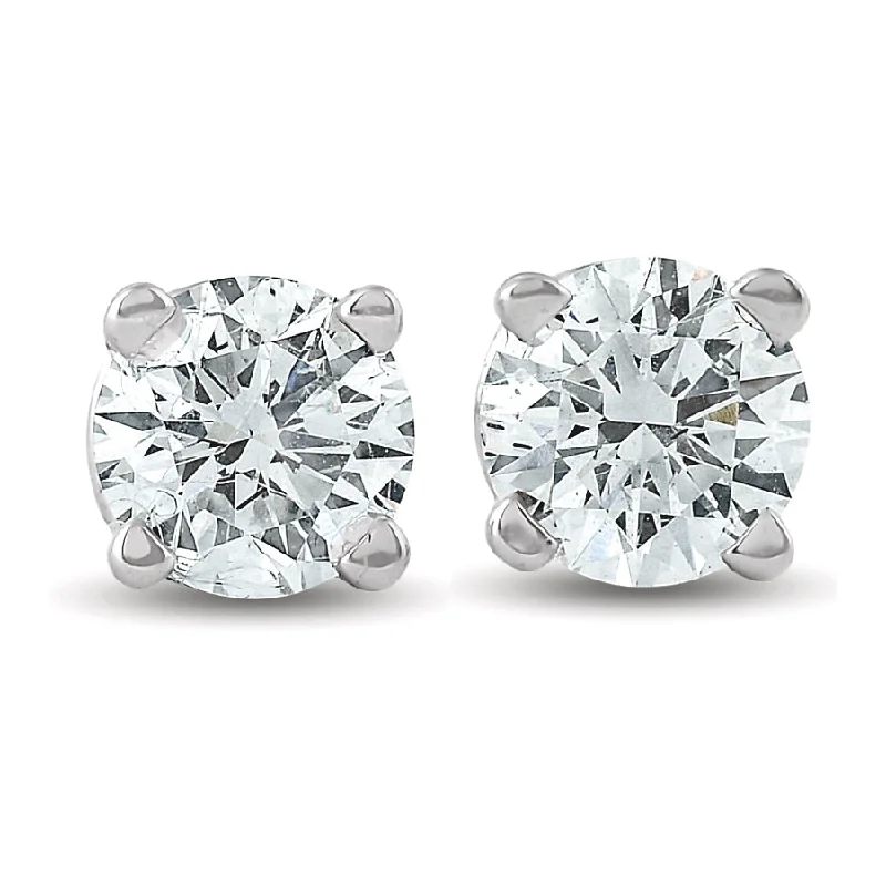 Special Deals On Handcrafted And Designer Jewelry 1/3 ctw 14k White Gold Diamond Stud Earrings