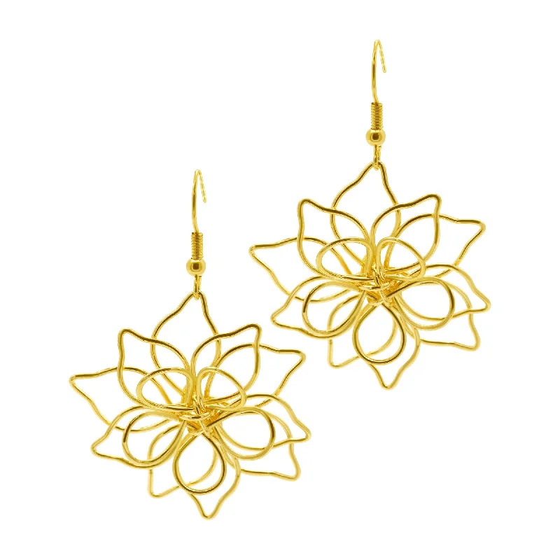 Dazzle With Discounts – Shop Jewelry On Sale 14k Gold Plated Wire Flower Earrings