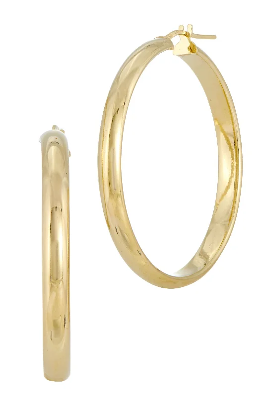 Stunning Jewelry At A Fraction Of The Price 18K ITALIAN GOLD PLATED HOOP 40mm