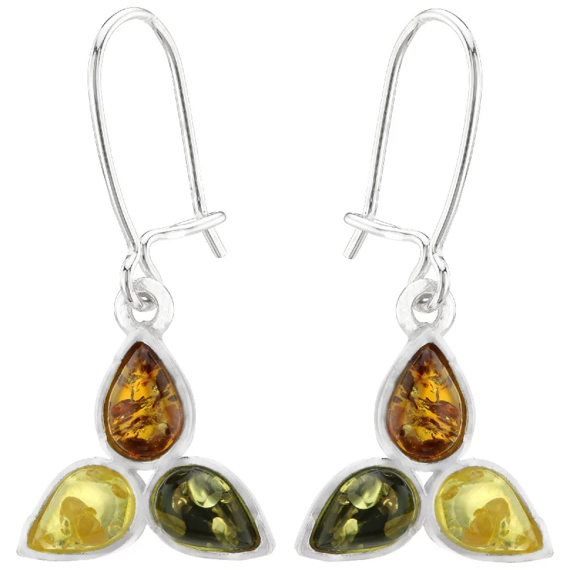 Trending Jewelry Now Available At Exclusive Prices Trinity Amber & Sterling Earrings