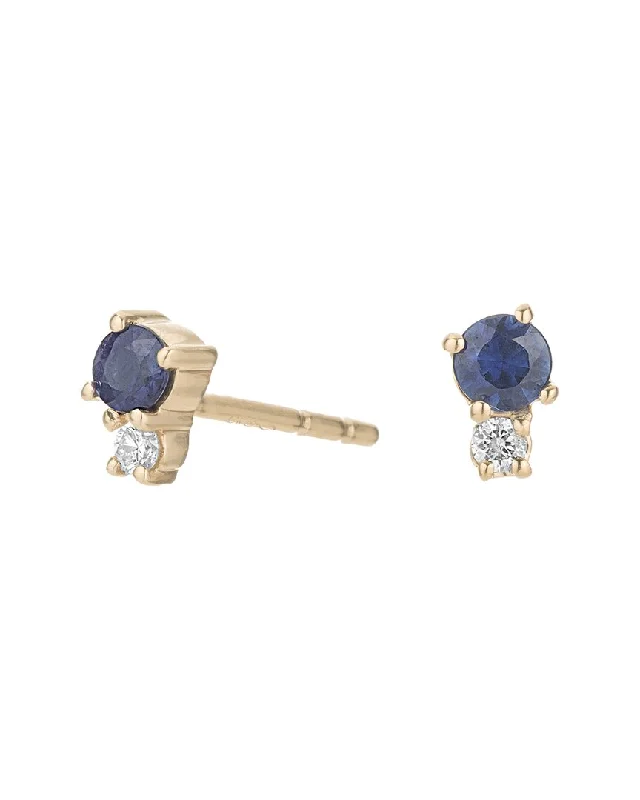 Must-Have Jewelry Pieces At Reduced Prices Adina Reyter 14K 0.17 ct. tw. Diamond & Blue Sapphire Diana Earrings