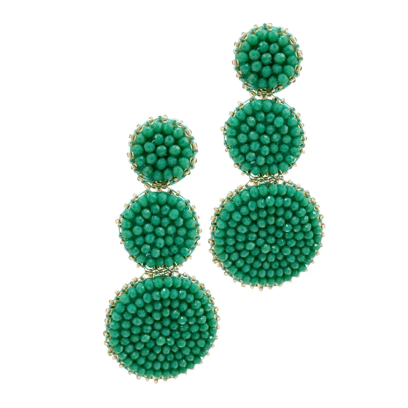 Handcrafted Beauty At Affordable Prices Adornia Green Beaded Drop Earring