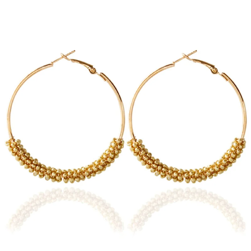 Shop Stylish Jewelry Now And Save Big Colorful Beaded Circle Hoop Earrings