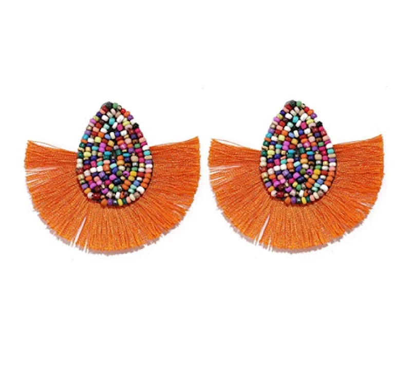 Shop Fine Jewelry With Exclusive Savings Colorful Beaded Waterdrop Tassel Earrings