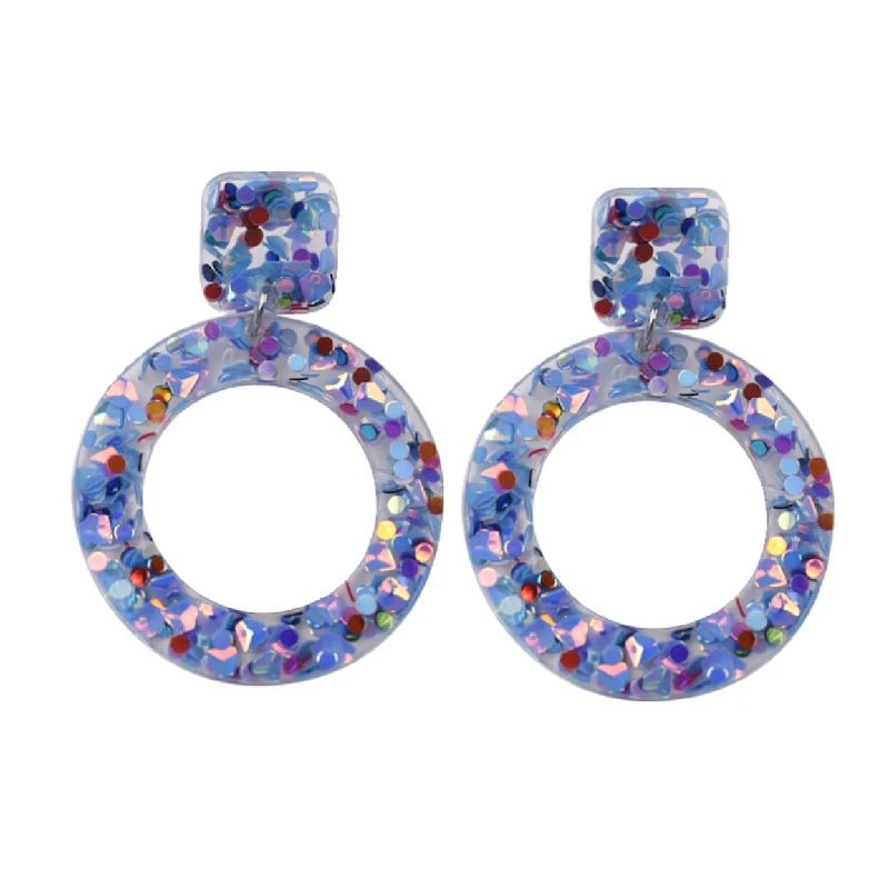 Unmissable Jewelry Sale – Shop Before It's Too Late Colorful Hollow Round Acrylic Earrings