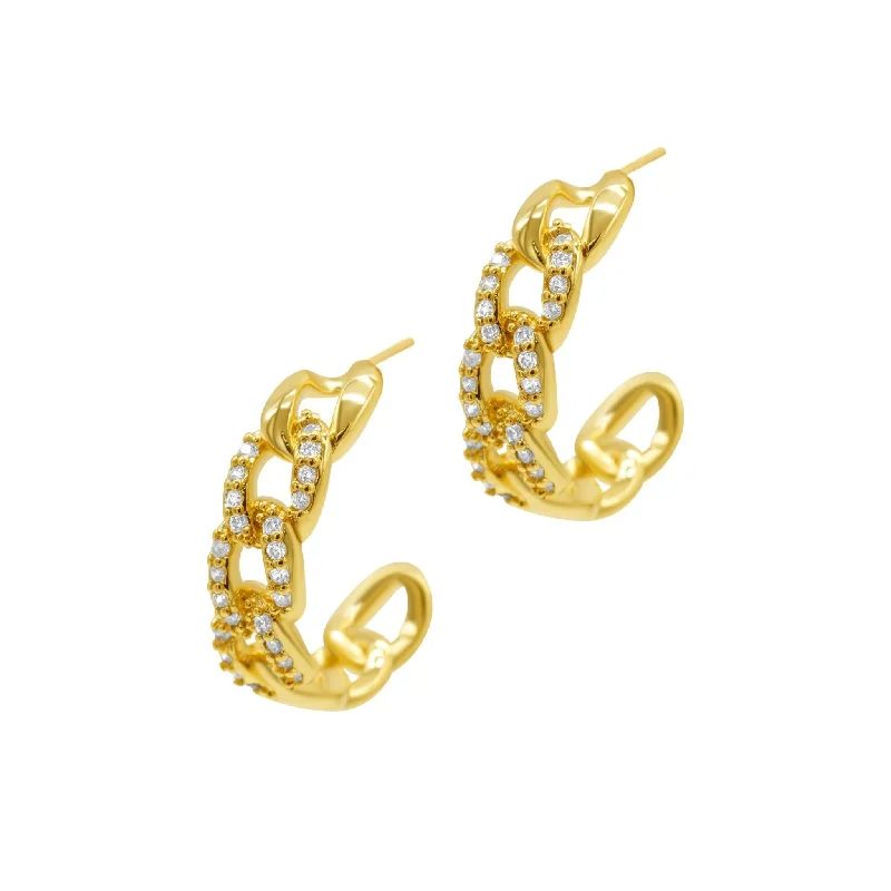 Final Call – Shop Exquisite Jewelry Before It's Gone Curb Chain Crystal Huggie Hoop Earrings