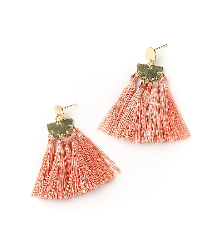 Limited-Stock Jewelry Sale – Once It's Gone, It's Gone Danu Earrings - Lush Coral