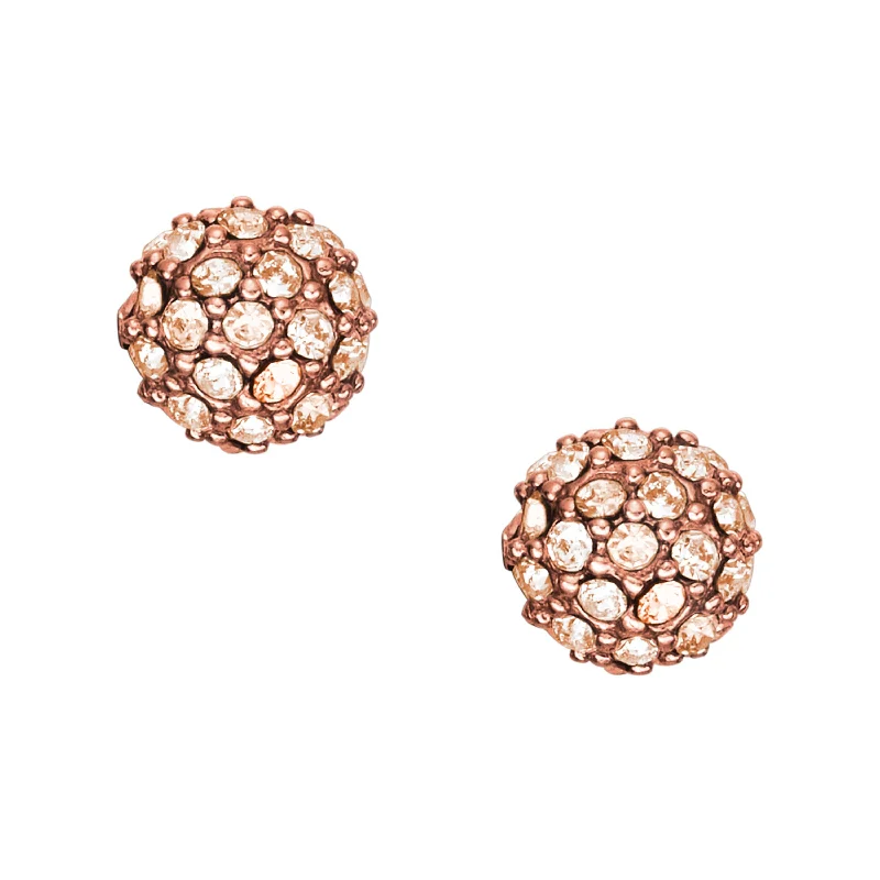 Breathtaking Jewelry At Limited-Time Savings Fossil Women's Ear Party Rose Gold-Tone Stainless Steel Stud Earrings