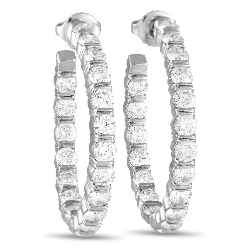 Fashion-Forward Jewelry At Incredible Prices Harry Winston Platinum 5.65ct Diamond Hoop Earrings HW14-1022124