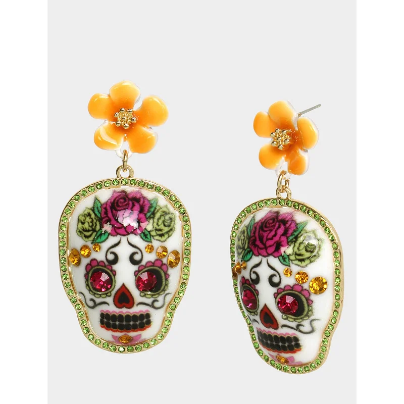 The Perfect Jewelry Piece At The Perfect Discount Hola To Love Skull Drop Earrings Multi