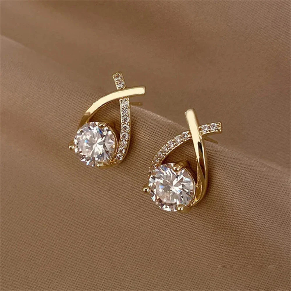 Exclusive Jewelry Sale – Sparkle For Less Korean Theme Cross Stud Earrings