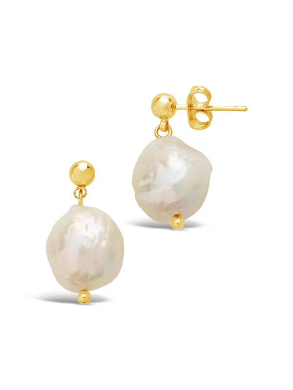 Premium Diamond Jewelry For Unforgettable Moments Large Baroque Pearl Drop Studs