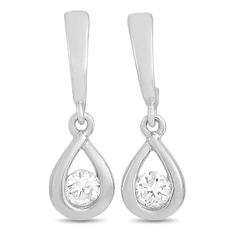 Handcrafted Beauty At Affordable Prices LB Exclusive 14K White Gold 0.20ct Diamond Earrings