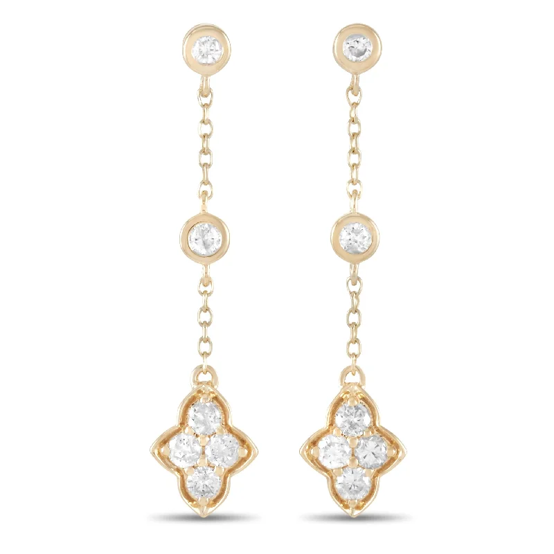 The Perfect Accessory For Less – Jewelry Sale Live LB Exclusive 14K Yellow Gold 0.40ct Diamond Dangle Earrings