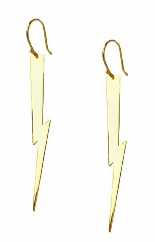 Dazzle With Discounts – Shop Jewelry On Sale Lightning Bolt Earrings In Gold