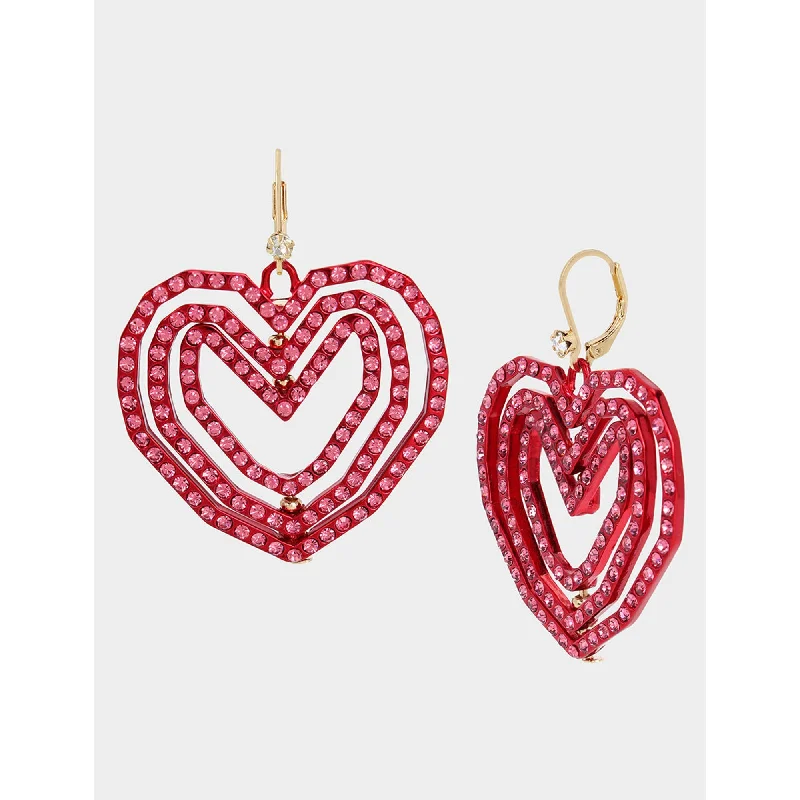 Jewelry Deals That Outshine The Rest Look Into Your Heart Hook Earrings Red