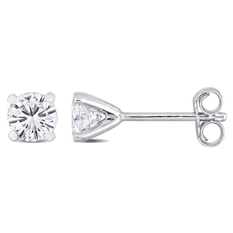 Shine Bright With Our Special Jewelry Promotions Mimi & Max 1ct DEW Created Moissanite Solitaire Earrings in Sterling Silver