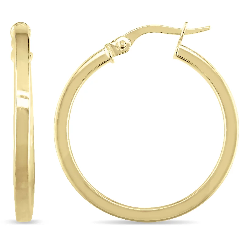 Exclusive Jewelry Sale – Shine For Less Mimi & Max 24mm Hoop Earrings in 10k Yellow Gold