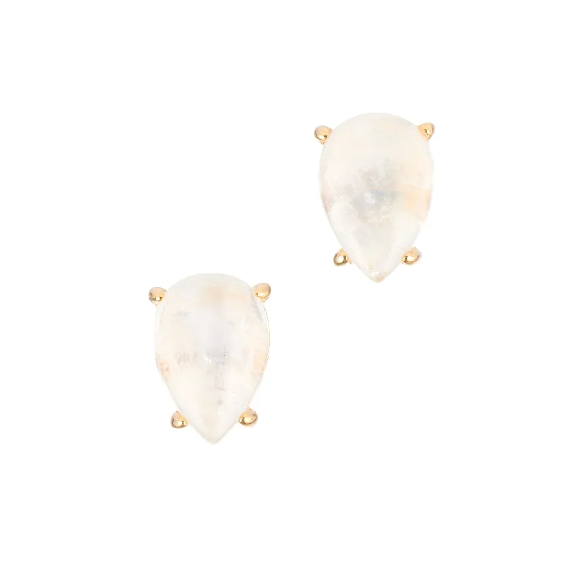 Flash Sale On Exquisite Jewelry – Don't Miss Out Moonstone Pear Cut Studs 14k gold vermeil