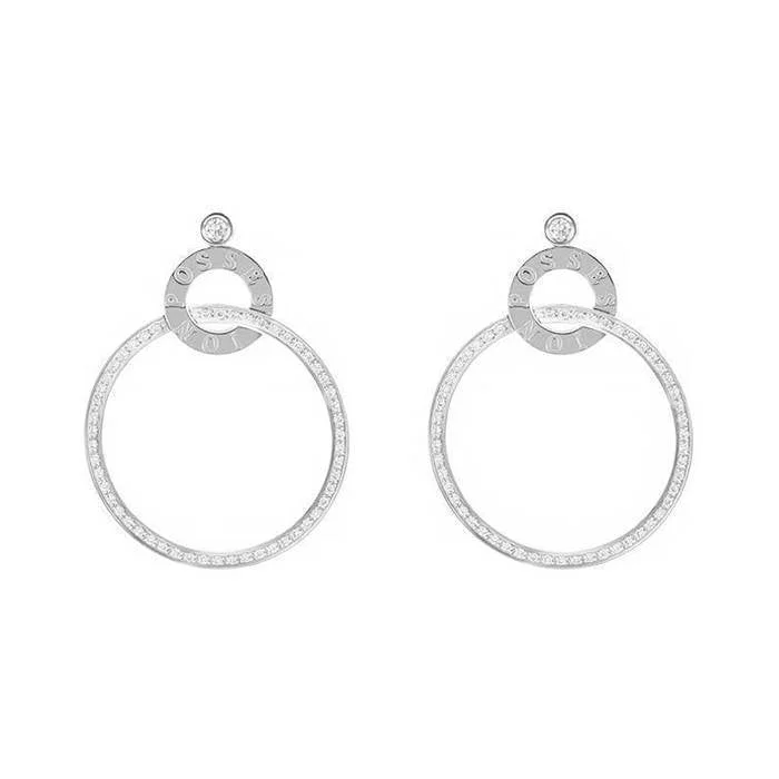 Shop Fine Jewelry With Exclusive Savings Piaget Possession hoop earrings in white gold and diamonds