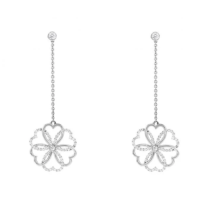 Elegant Jewelry Pieces At Unbelievable Prices Poiray Rosace pendants earrings in white gold and diamonds