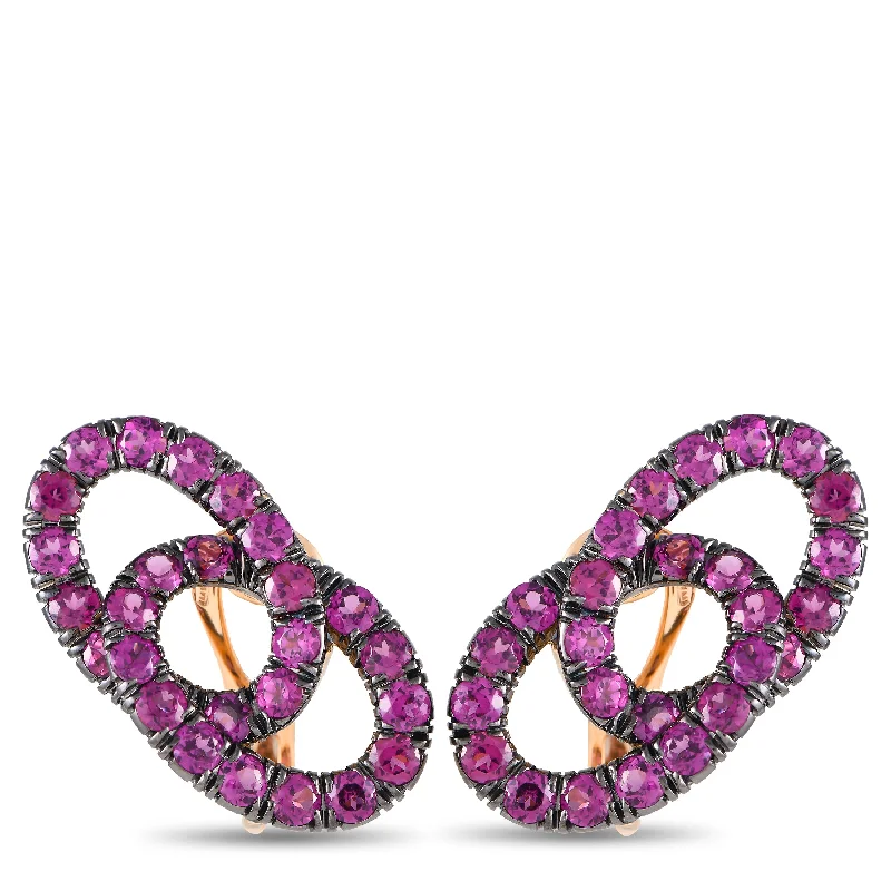 Trending Jewelry Styles Now At Limited-Time Discounts Pomellato Cattene 18K Yellow Gold Pink Sapphire Earrings PO21-102124