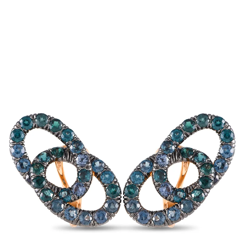 Discounted Jewelry For A Glamorous Look Pomellato Tango 18K Yellow Gold Blue Topaz Earrings PO22-102124