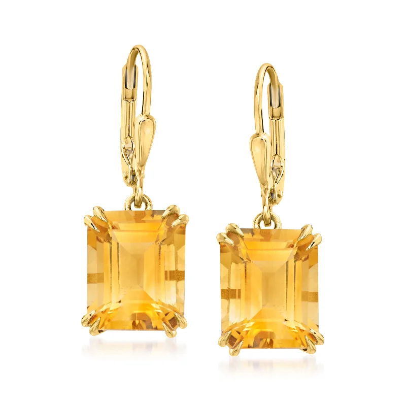 Limited-Stock Jewelry Sale – Once It's Gone, It's Gone Ross-Simons Citrine Drop Earrings in 18kt Gold Over Sterling