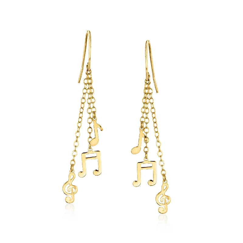 Jewelry Sale Alert – Shop Timeless Elegance Today Ross-Simons Italian 14kt Yellow Gold Music Note Drop Earrings