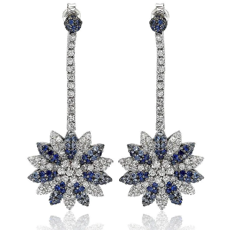 Limited-Time Jewelry Discounts – Shine Without The Splurge Suzy Levian Sapphire and Diamond in Sterling Silver and 18K Gold Earring