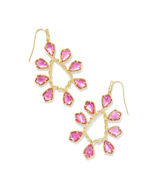 Dainty And Elegant Jewelry Now At Reduced Prices Women's Camry Gold Open Frame Earrings In Azalea Illusion