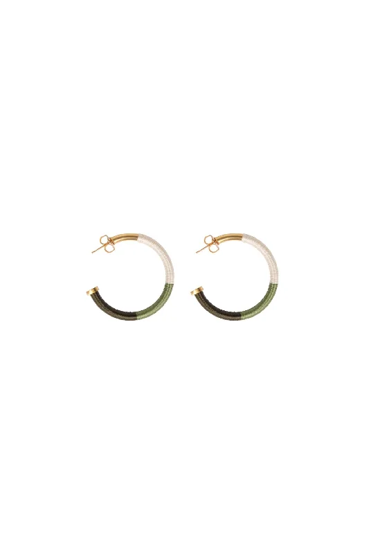 Exclusive Gemstone Jewelry Markdowns – Shop Now Women's Golconda Hoop Earrings In Ivory/green